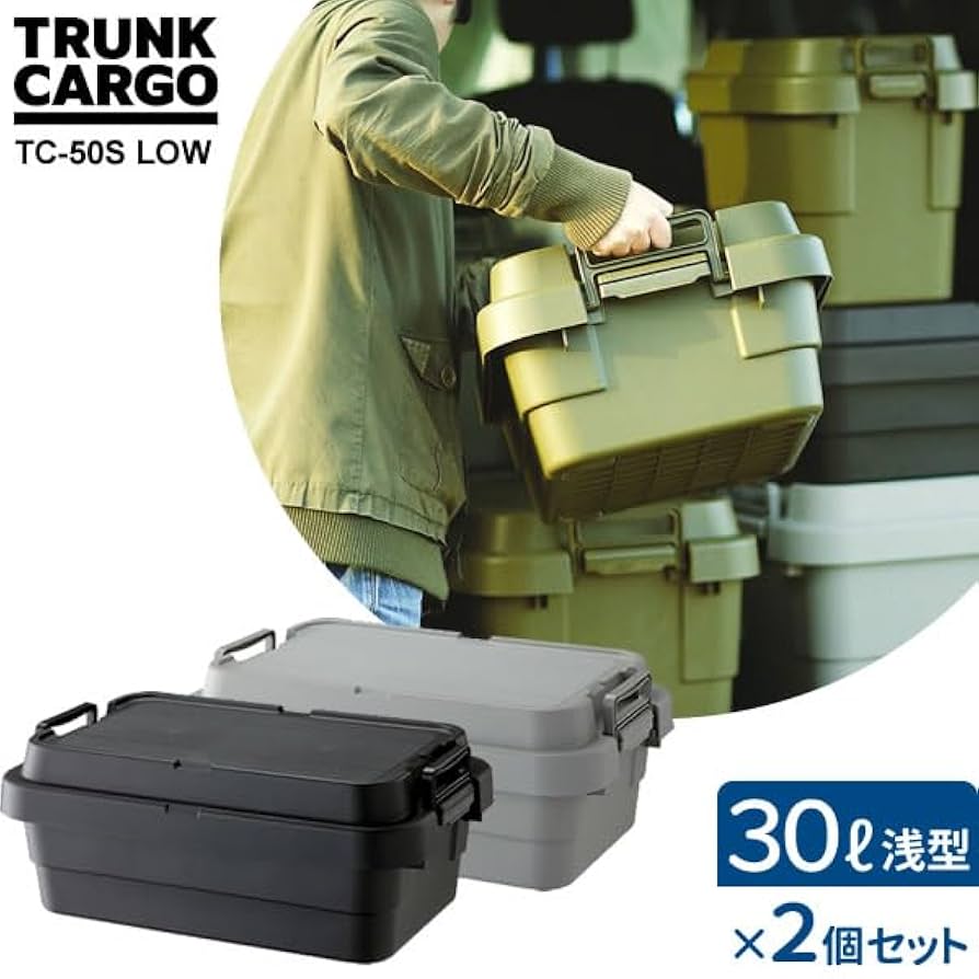 トランクカーゴ TC-50S LOW　ブラック2個セット 仕切り2枚付 トランクカーゴ TC-50S LOW ブラック2個セット 仕切り2枚付